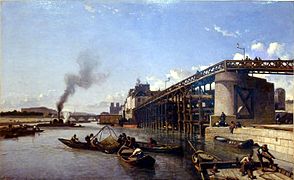 Pont de l'Estacade en 1853 - Johan Barthold Jongkind (musée des Beaux-Arts d'Angers).