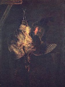 Autoportrait avec un butor, 1639, huile sur bois.