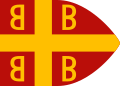 東羅馬帝國、拜占庭帝國巴列奥略王朝时期的皇家旗帜，早期用拉布蘭旗[1]