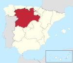 Situation géographique de la Castille-et-León en Espagne.
