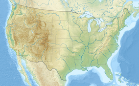 Zemljevid prikazuje lokacijo Cahokia Mounds State Historic Site