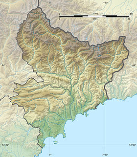 Voir sur la carte topographique des Alpes-Maritimes