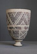 Gobelet peint, céramique de Nuzi, provenant de Tell Djigan (Irak). Musée du Louvre.
