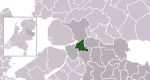 Carte de localisation de Zwartewaterland