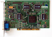Videokaart met NVIDIA 128-chip die de doorbraak van NVIDIA betekende