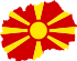 Drapeau et silhouette de la Macédoine du Nord