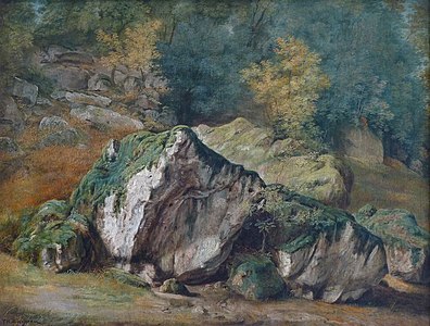 Étude de rochers et d'arbres (1829), musée des Beaux-Arts de Strasbourg.