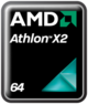 Logo AMD Athlon X2 renouvelé en décembre 2007 suite à la commercialisation des AMD Phenom.