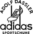 Premier logo d'Adidas en 1949.
