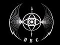 Logotipo original da BBC, com "asas de um morcego" usado de 1953 até os anos da década de 1960.[30]