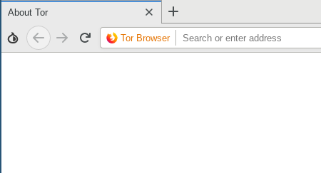 Tor Browser's Front Page