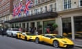 Luxury cars in Mayfair