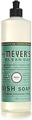 MRS. MEYER'S CLEAN DAY Liquid Dish Soap, Biodegradable Formula, Basil, 16 fl. oz