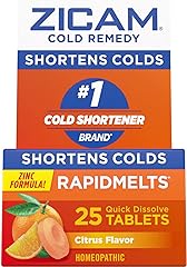 Zicam Cold Remedy Zinc Rapidmelts, Citrus Flavor, 25 Count (Pack of 1)