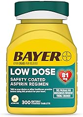Bayer Aspirin Low Dose 81 mg, Enteric Coated Tablets, Doctor Recommended, Secondary Prevention of Cardiovascular Disease, 300