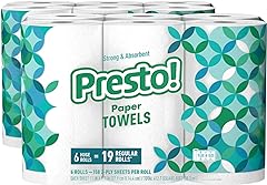 Amazon Brand - Presto! Flex-a-Size Paper Towels, 158 Sheet Huge Roll, 12 Rolls (2 Packs of 6), Equivalent to 38 Regular Rolls