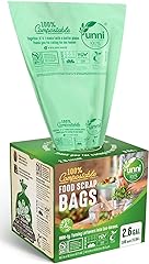 UNNI Compostable Liner Bags, 2.6 Gallon, 9.84 Liter, 100 Count, Extra Thick 0.71 Mil, Samll Kitchen Food Scrap Waste Bags, AS