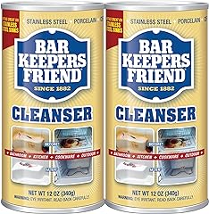 Bar Keepers Friend Powder Cleanser (2 x 12 oz) Multipurpose Cleaner, Stain & Rust Remover for Bathroom, Kitchen & Outdoor Use