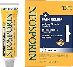 Neosporin + Maximum-Strength Pain Relief Dual Action Antibiotic Ointment with Bacitracin Zinc, 1 oz