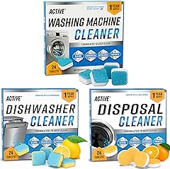 Washing Machine Dishwasher & Disposal Cleaning Tablets - Appliance Refresh Bundle Includes 12 Month Supply Cleaner Deodorizer
