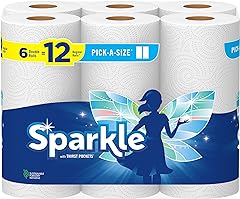 Sparkle® Pick-A-Size® Paper Towels, 6 Double Rolls = 12 Regular Rolls