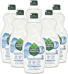 Seventh Generation Dish Soap Liquid, Fragrance Free, 19 fl oz (Pack of 6)