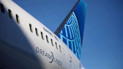Le fuselage arrière d'un 787 Dreamliner de Boeing, à North Charleston (Caroline du Sud, États-Unis), le 13 décembre 2022.