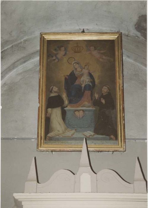 Tableau : Vierge à l’Enfant avec saint Dominique et saint François