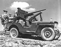 Soldiers of the U.S. 3rd Infantry (the "Old Guard") are shown on maneuvers in the summer of 1942 as part of the defense of St Johns, Newfoundland. The Jeep is mounted with a small-caliber cannon and a Browning M1917A1 machine gun.
