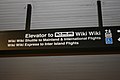 Elevator to Wiki Wiki sign