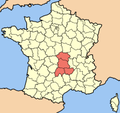 Carte de l'Auvergne