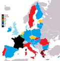 Most voted party in each member state of the EU in the 2014 European Parliament election.