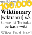 Indonesian Wiktionary's 100.000th entry logo