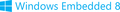 Windows Embedded 8 logo and wordmark (light blue)