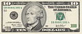 Alexander Hamilton on a 2003 $10 dollar bill