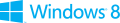 Windows 8 logo and wordmark (light blue)